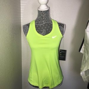 NIKE Women’s Dri Fit Neon Yellow Tank